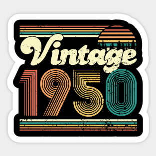 70th Birthday Gift 70 years Vintage 1950 Men Women Sticker